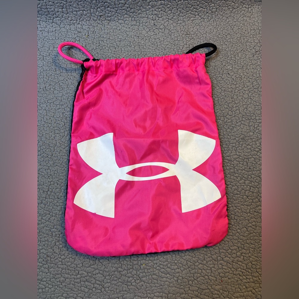 Under Armour Adult Ozsee Sack Pack Black And Pink With Logo Unisex